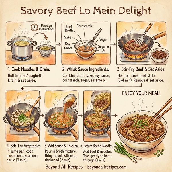 Savory Beef Lo Mein Delight instructions