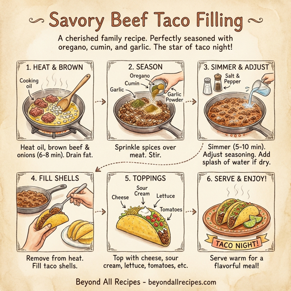 Savory Beef Taco Filling instructions