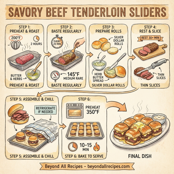 Savory Beef Tenderloin Sliders instructions