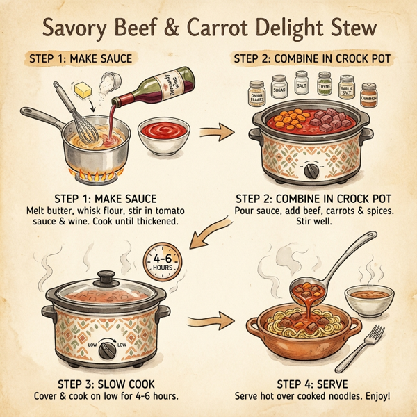 Savory Beef & Carrot Delight Stew instructions