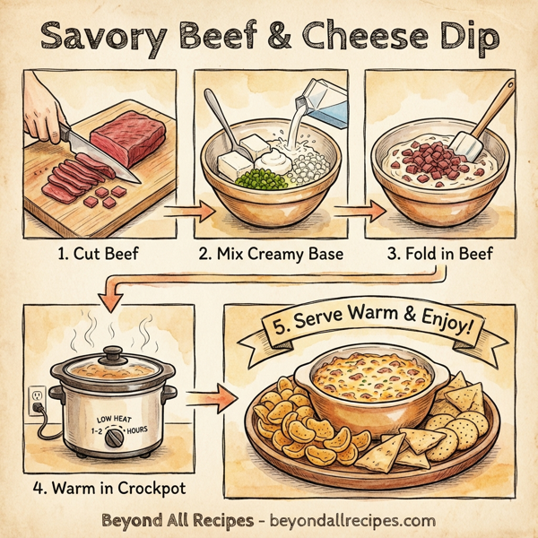 Savory Beef & Cheese Dip instructions