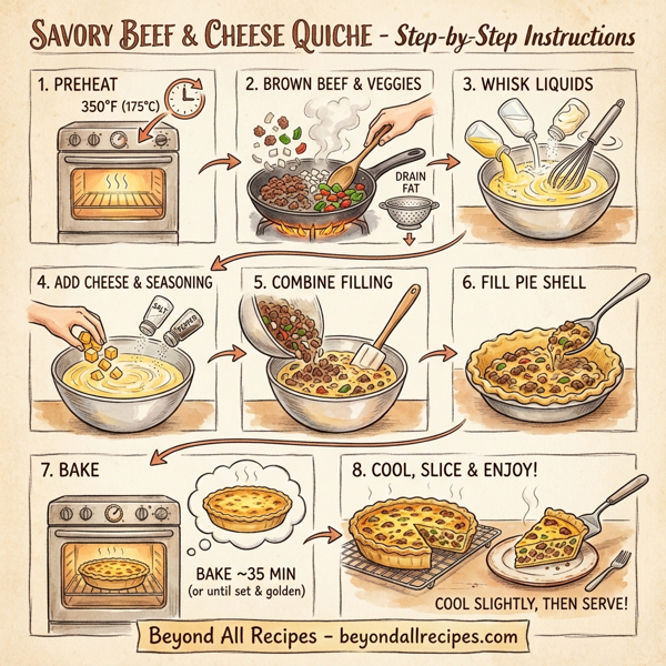 Savory Beef & Cheese Quiche instructions
