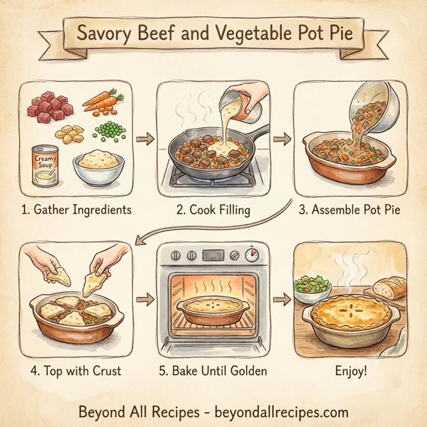 Savory Beef and Vegetable Pot Pie instructions