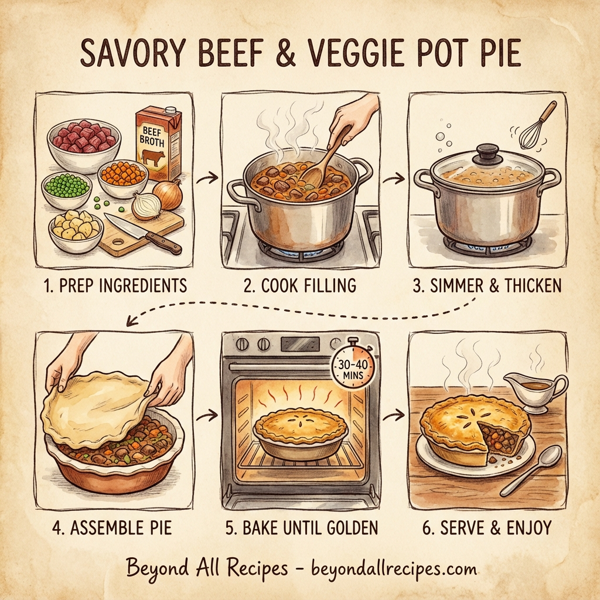 Savory Beef and Veggie Pot Pie instructions