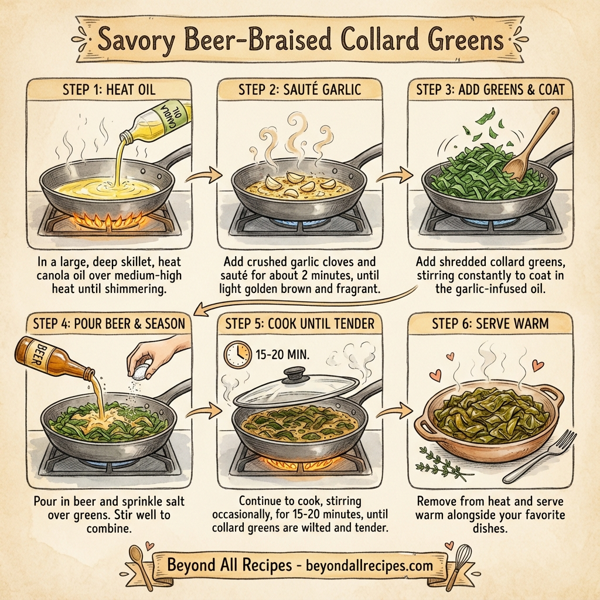 Savory Beer-Braised Collard Greens instructions