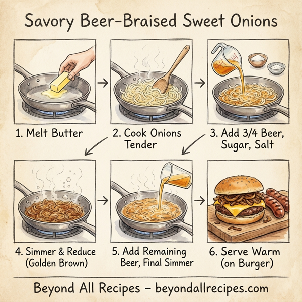 Savory Beer-Braised Sweet Onions instructions
