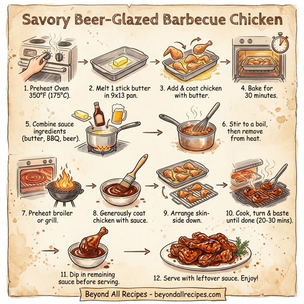 Savory Beer-Glazed Barbecue Chicken instructions