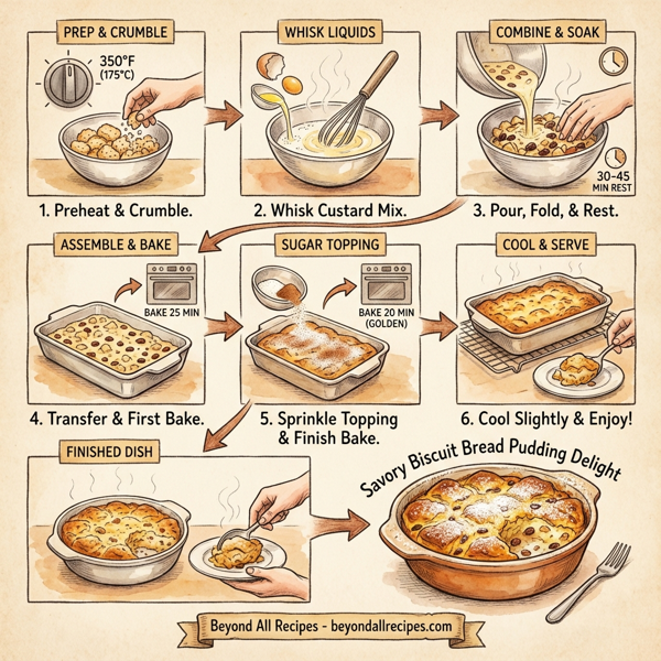 Savory Biscuit Bread Pudding Delight instructions