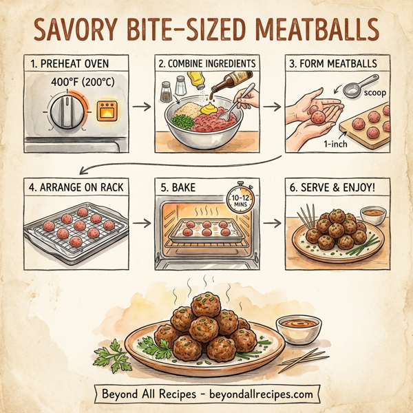 Savory Bite-Sized Meatballs instructions