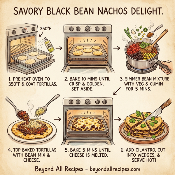 Savory Black Bean Nachos Delight instructions