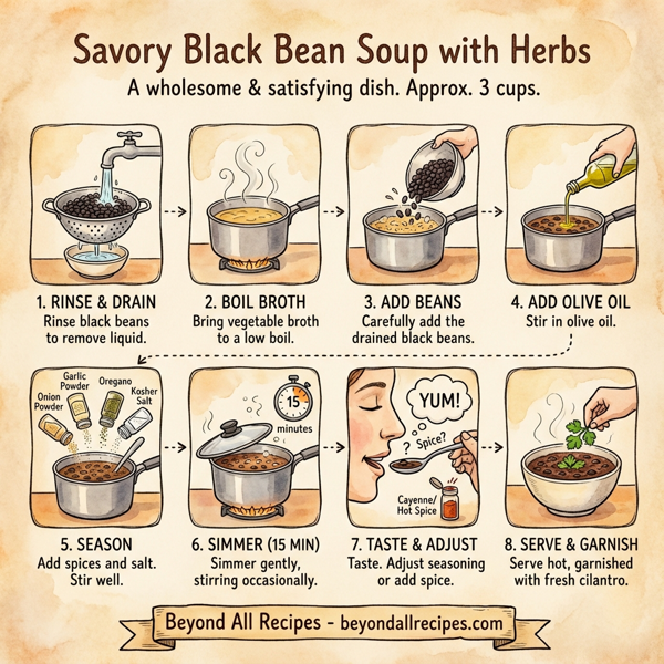 Savory Black Bean Soup with Herbs instructions