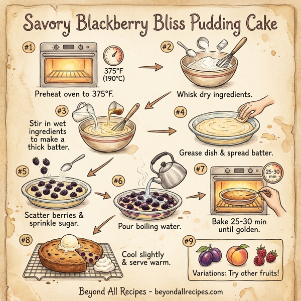 Savory Blackberry Bliss Pudding Cake instructions
