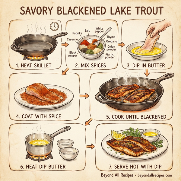 Savory Blackened Lake Trout instructions