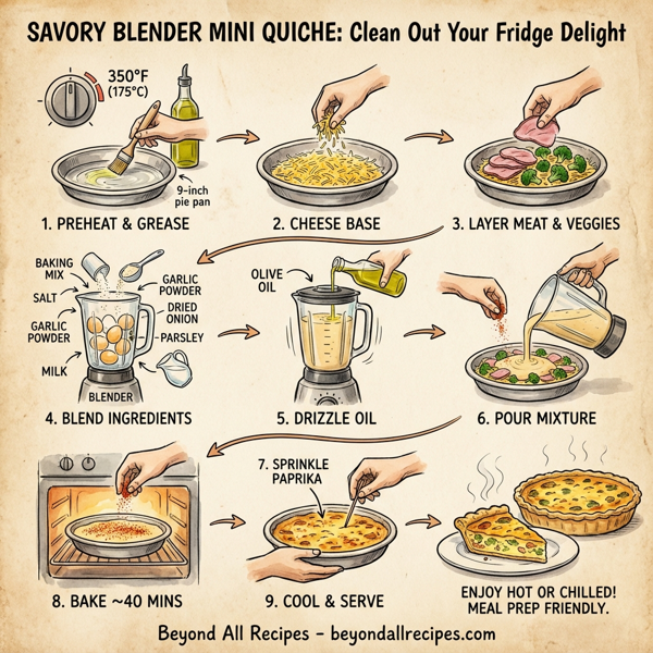 Savory Blender Mini Quiche: Clean Out Your Fridge Delight instructions
