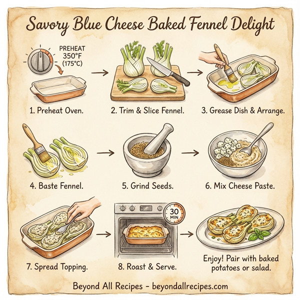 Savory Blue Cheese Baked Fennel Delight instructions