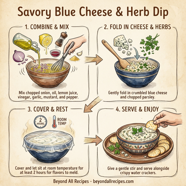 Savory Blue Cheese & Herb Dip instructions