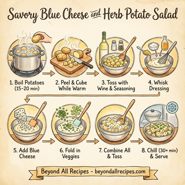 Savory Blue Cheese and Herb Potato Salad instructions
