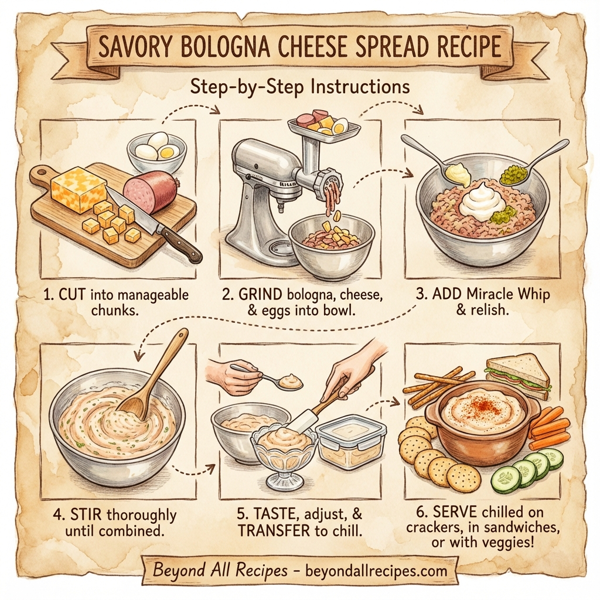 Savory Bologna Cheese Spread instructions