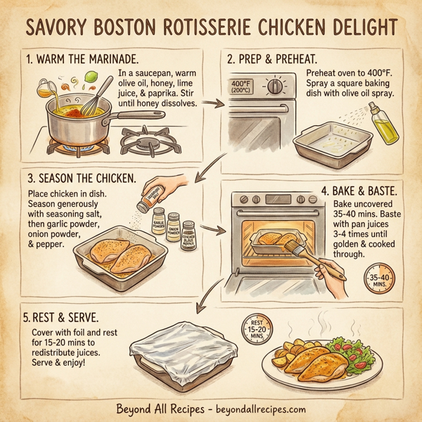 Savory Boston Rotisserie Chicken Delight instructions