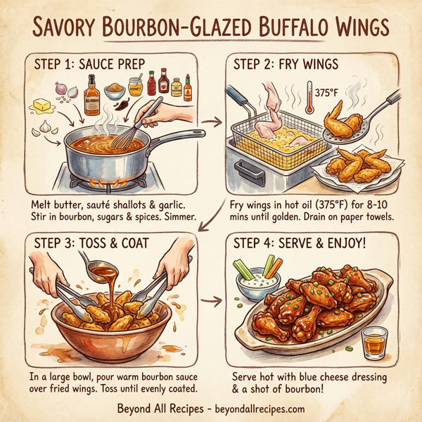 Savory Bourbon-Glazed Buffalo Wings instructions