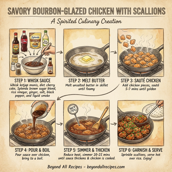 Savory Bourbon-Glazed Chicken with Scallions instructions