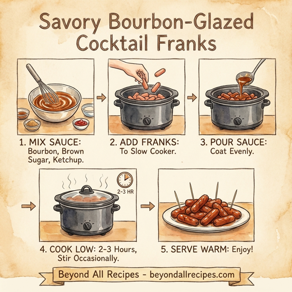Savory Bourbon-Glazed Cocktail Franks instructions