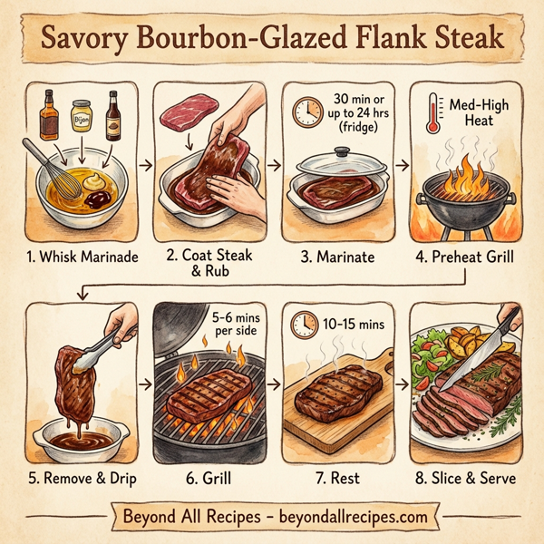 Savory Bourbon-Glazed Flank Steak instructions