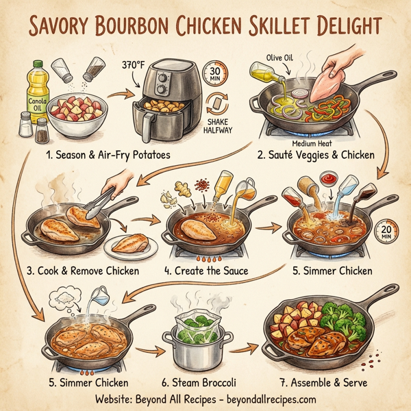 Savory Bourbon Chicken Skillet Delight instructions