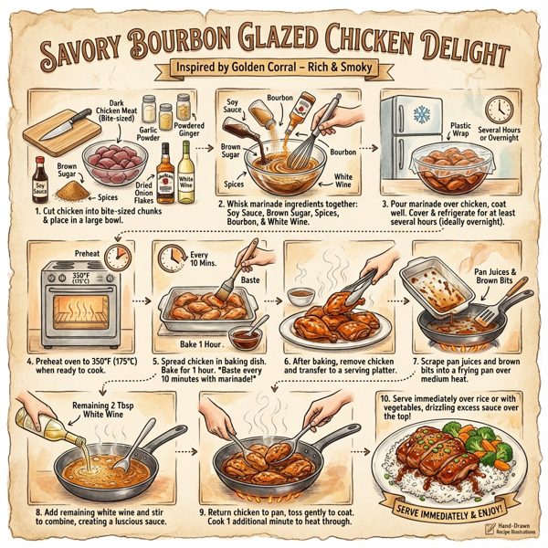 Savory Bourbon Glazed Chicken Delight instructions