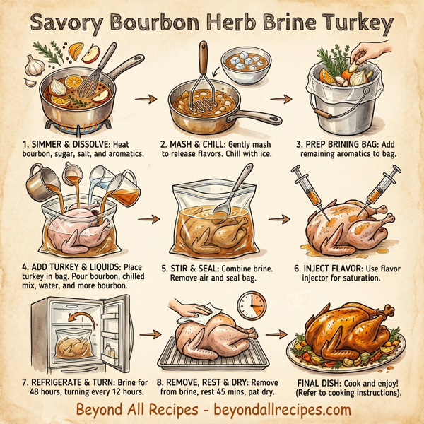 Savory Bourbon Herb Brine Turkey instructions