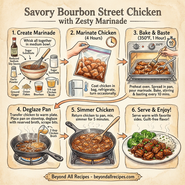 Savory Bourbon Street Chicken with Zesty Marinade instructions