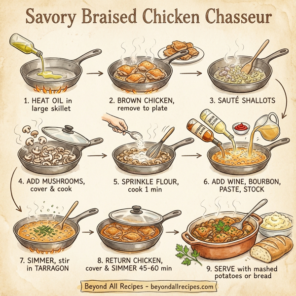 Savory Braised Chicken Chasseur instructions