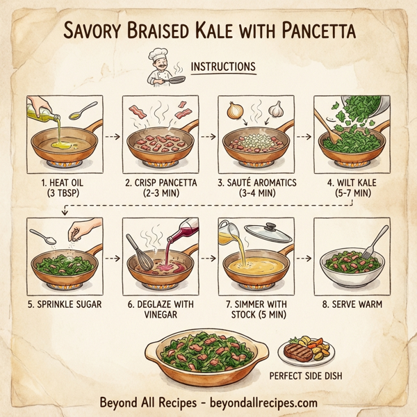Savory Braised Kale with Pancetta instructions