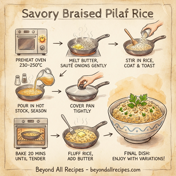 Savory Braised Pilaf Rice instructions