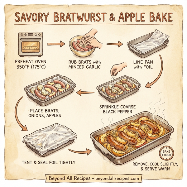 Savory Bratwurst and Apple Bake instructions