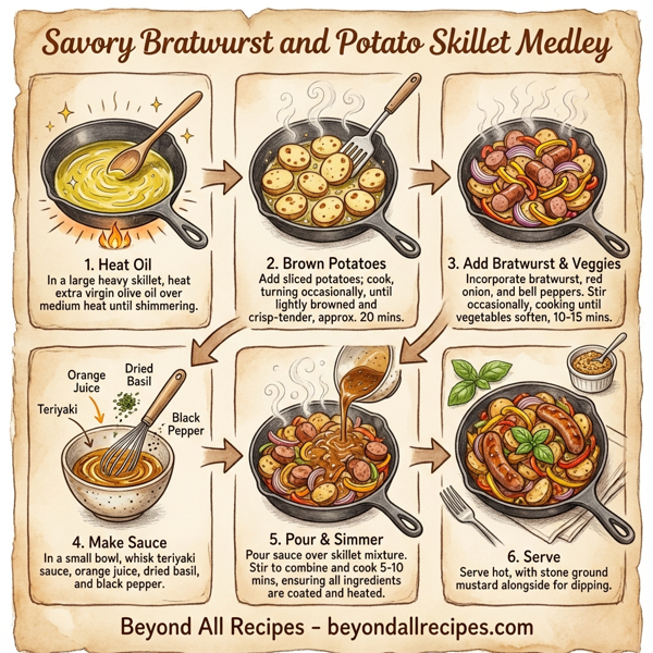 Savory Bratwurst and Potato Skillet Medley instructions