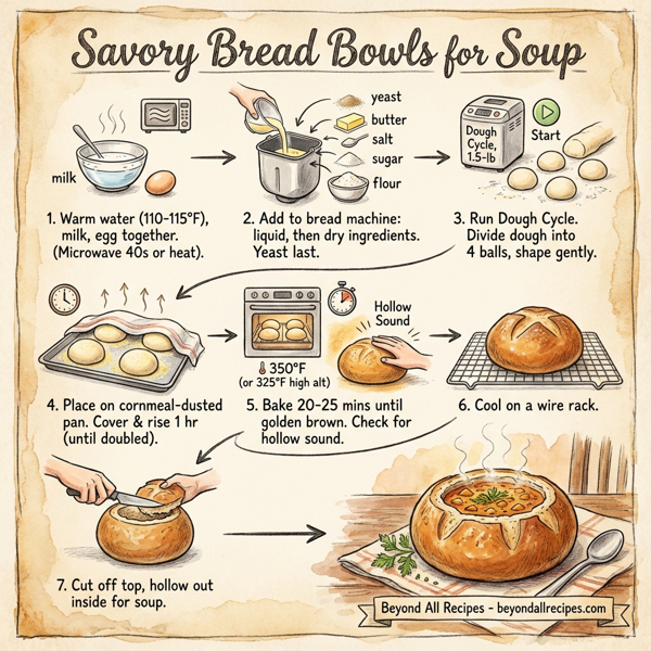 Savory Bread Bowls for Soup instructions