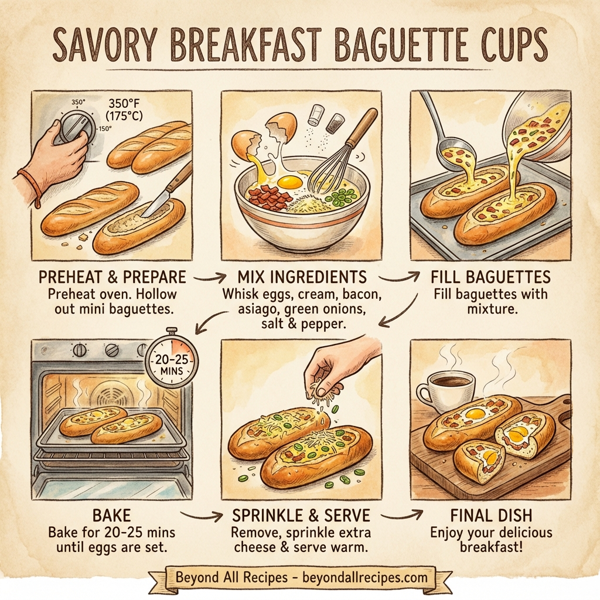 Savory Breakfast Baguette Cups instructions