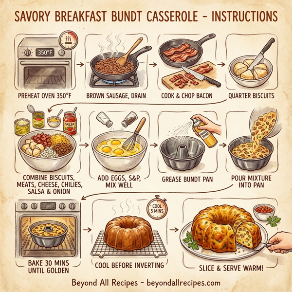 Savory Breakfast Bundt Casserole instructions
