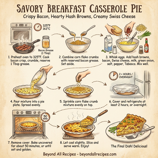 Savory Breakfast Casserole Pie instructions
