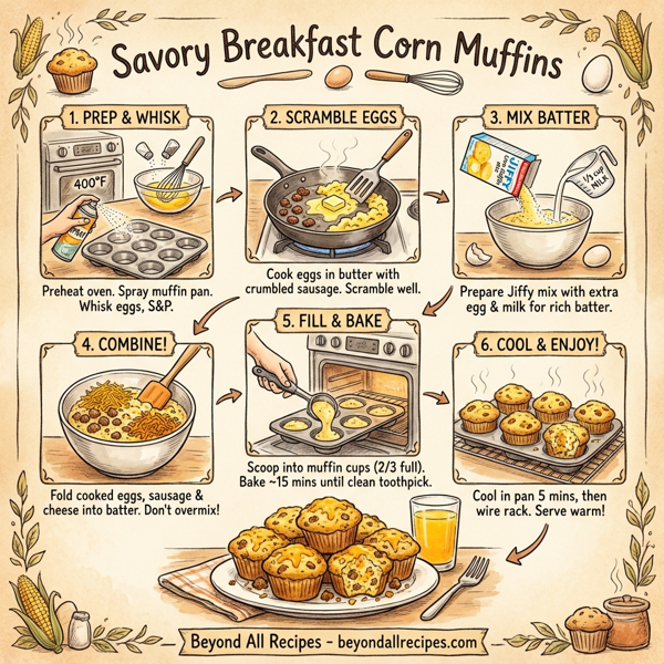 Savory Breakfast Corn Muffins instructions
