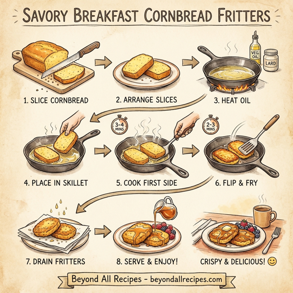 Savory Breakfast Cornbread Fritters instructions