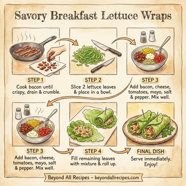 Savory Breakfast Lettuce Wraps instructions