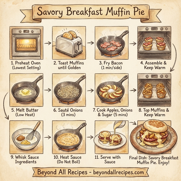 Savory Breakfast Muffin Pie instructions