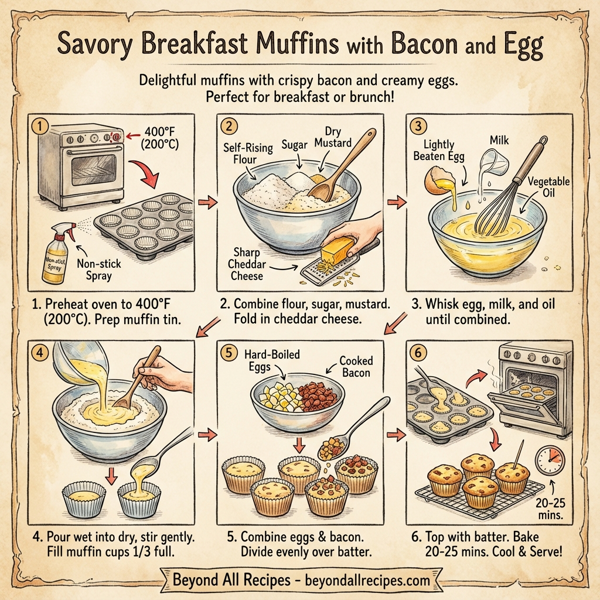 Savory Breakfast Muffins with Bacon and Egg instructions