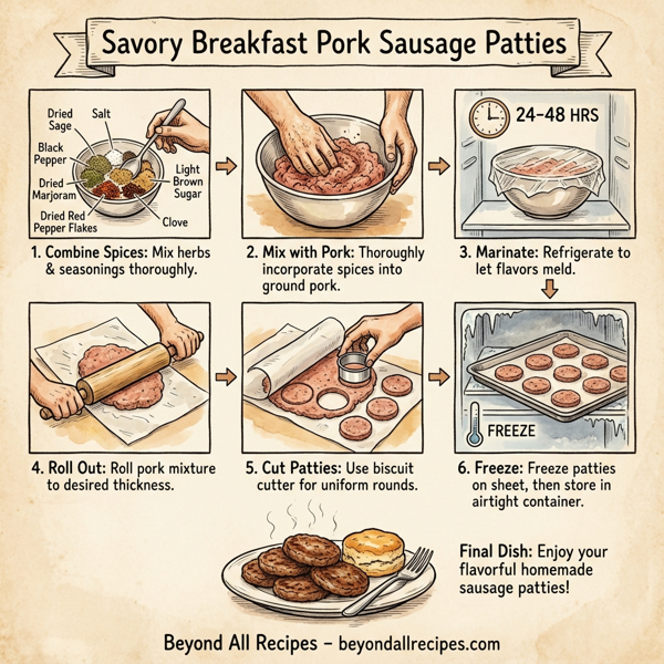 Savory Breakfast Pork Sausage Patties instructions