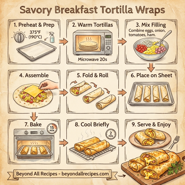 Savory Breakfast Tortilla Wraps instructions