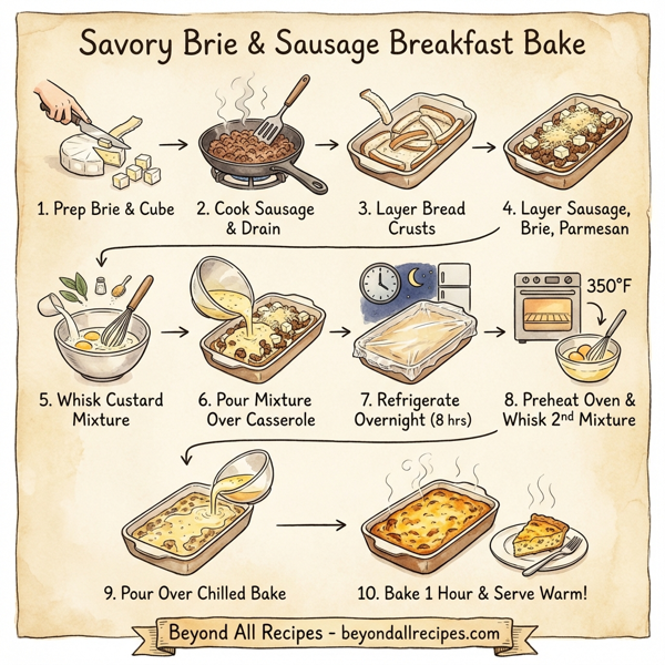 Savory Brie & Sausage Breakfast Bake instructions