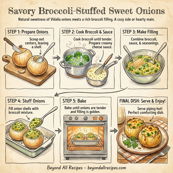 Savory Broccoli-Stuffed Sweet Onions instructions