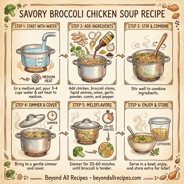 Savory Broccoli Chicken Soup instructions